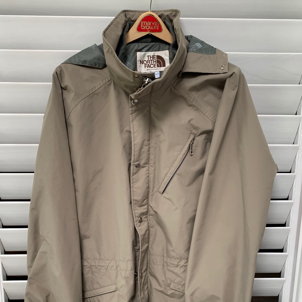 Vintage Brown Label The North Face Ski Parka Jacket XL Excellent Condition GREY